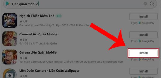 How to download and install Lien Quan Mobile for PC, the easiest computer