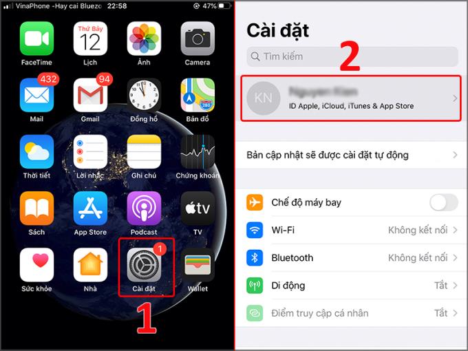 How to disable sync iCloud accounts, photos, contacts on iPhone simple