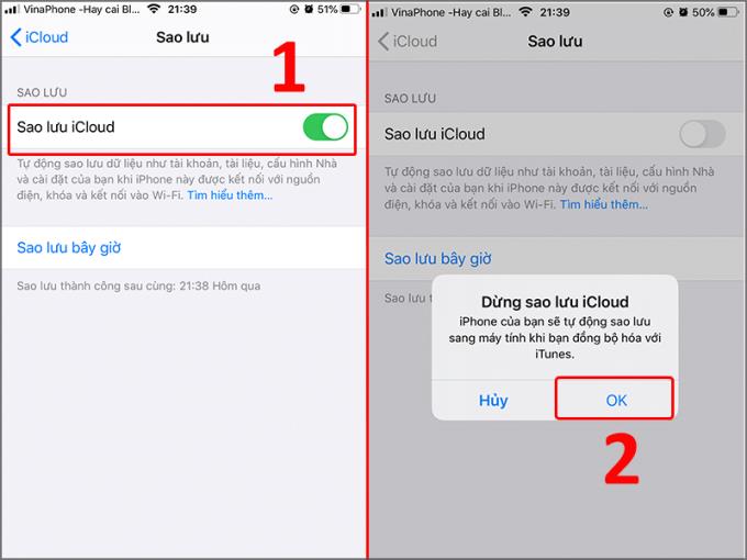 Cara menonaktifkan sinkronisasi akun iCloud, foto, kontak di iPhone sederhana