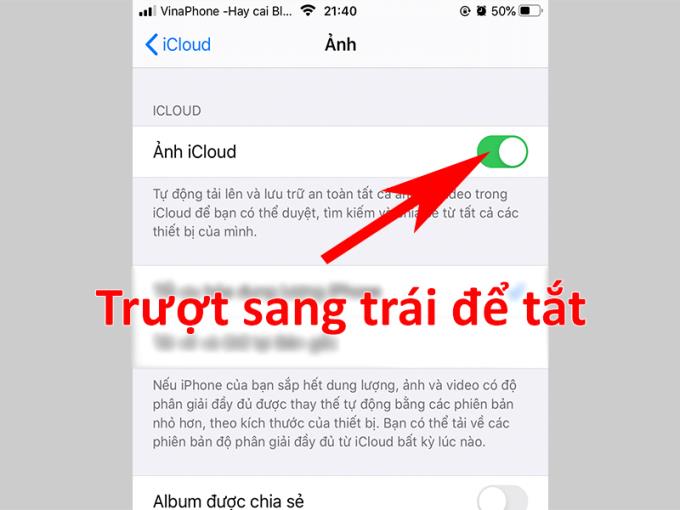 Cara menonaktifkan sinkronisasi akun iCloud, foto, kontak di iPhone sederhana