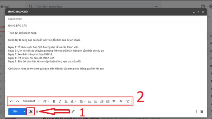 Cara memformat teks, memasukkan gambar, fail, pautan di Gmail sangat mudah