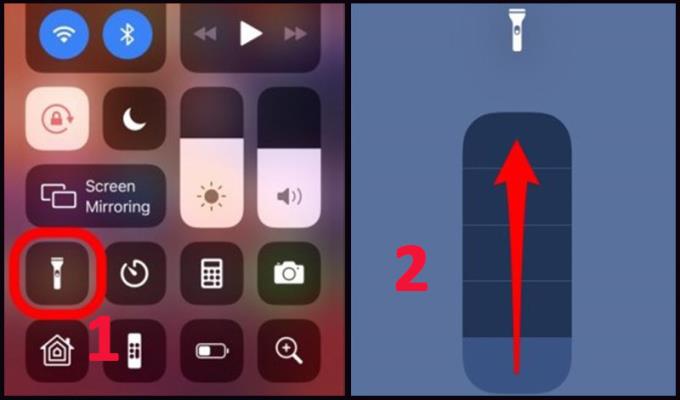 How to turn the flashlight on and off on the iPhone fast and simple