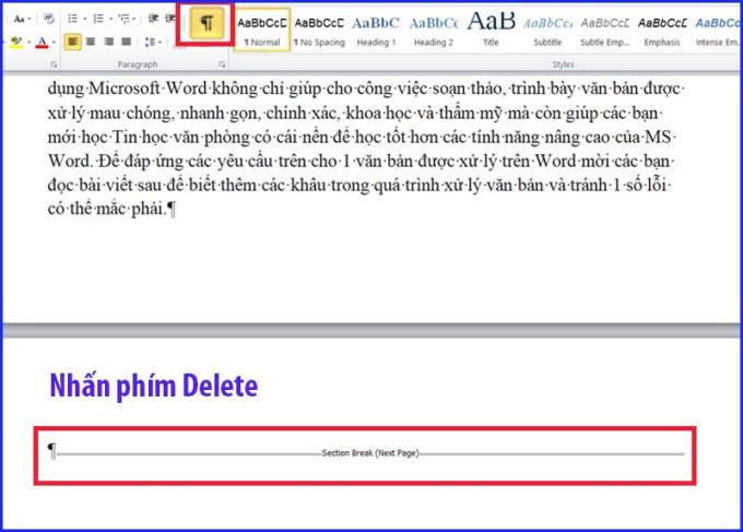 2 cara untuk menghapus halaman kosong di Word 2016, 2010, 2007, 2003