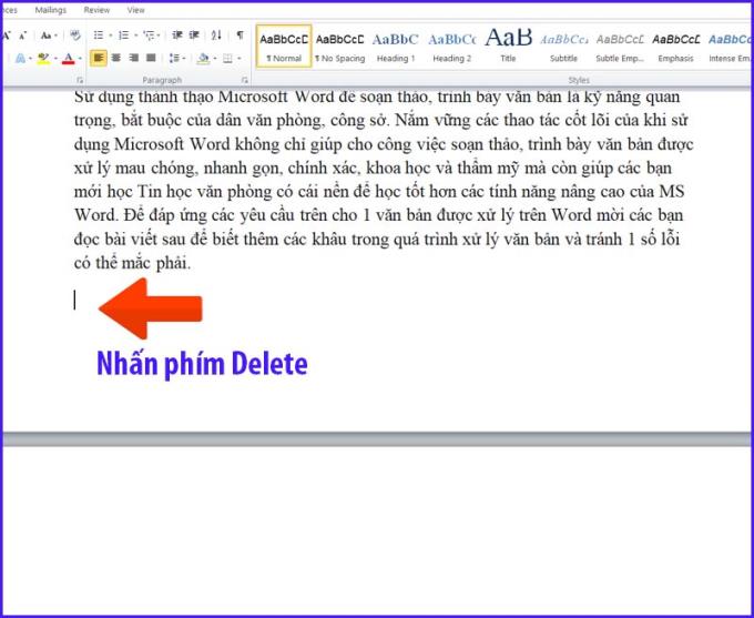 2 cara untuk menghapus halaman kosong di Word 2016, 2010, 2007, 2003