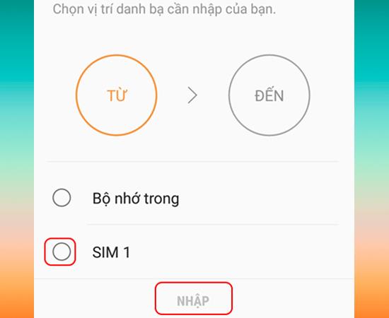 Instructions on how to copy contacts to Samsung Galaxy Note 8 simple