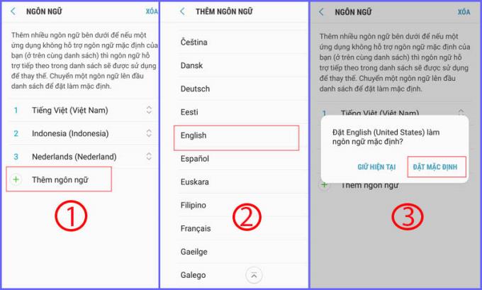 Instructions on how to add, delete and change languages ​​on Samsung phones