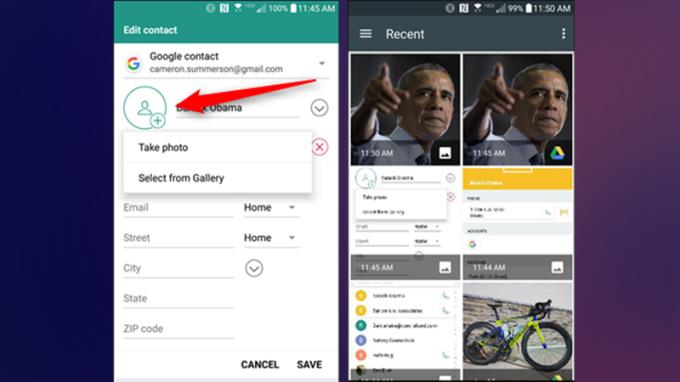 Petunjuk tentang cara mengatur gambar untuk kontak di smartphone Samsung