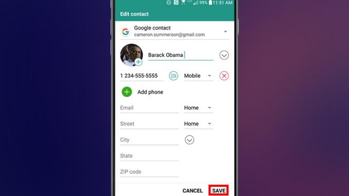 Petunjuk tentang cara mengatur gambar untuk kontak di smartphone Samsung