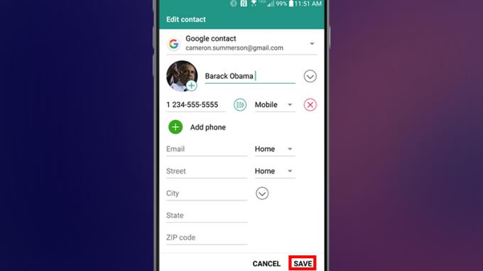 Petunjuk mengenai cara menetapkan gambar untuk kenalan pada telefon pintar Samsung