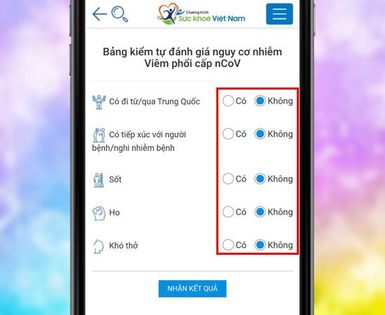 Wie man das Risiko einer Corona-Infektion mit der Vietnam Health App selbst einschätzt