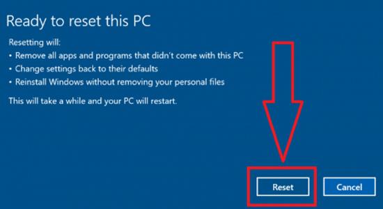 Arahan untuk Tetapkan Semula Windows 10 Laptop, komputer ke keadaan asal