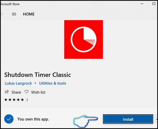 Anweisungen zur Verwendung der Shutdown Timer Classic-Software