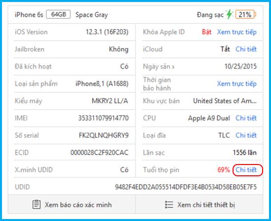 Detalle de 4 pasos para comprobar el estado de la batería del iPhone con 3uTools