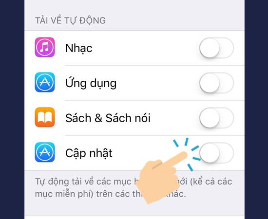 3 steps to turn off automatic check and software update function on iPhone