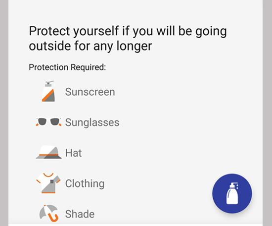 Instructions to see the UV index on Android phones and iPhones