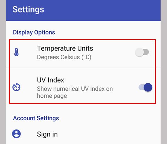 Arahan untuk melihat indeks UV pada telefon Android dan iPhone