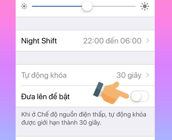 Instructions to turn on the latest iPhone screen wake up feature