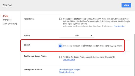Schnellzugriff auf Google Drive deaktivieren