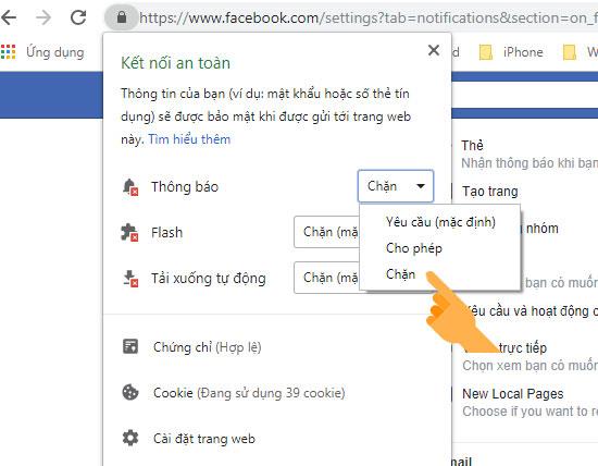 Dezactivați notificările Facebook în colțul ecranului computerului