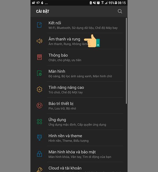 Instructions to install notification ringtones on Samsung