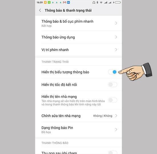 So passen Sie die Anzeige des Benachrichtigungssymbols Xiaomi Redmi 5A an
