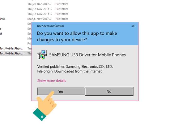 Anweisungen zum Herunterladen und Installieren des Samsung-Treibers