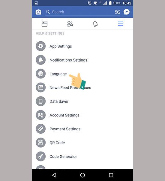 Arahan untuk menukar bahasa Facebook pada telefon dan komputer