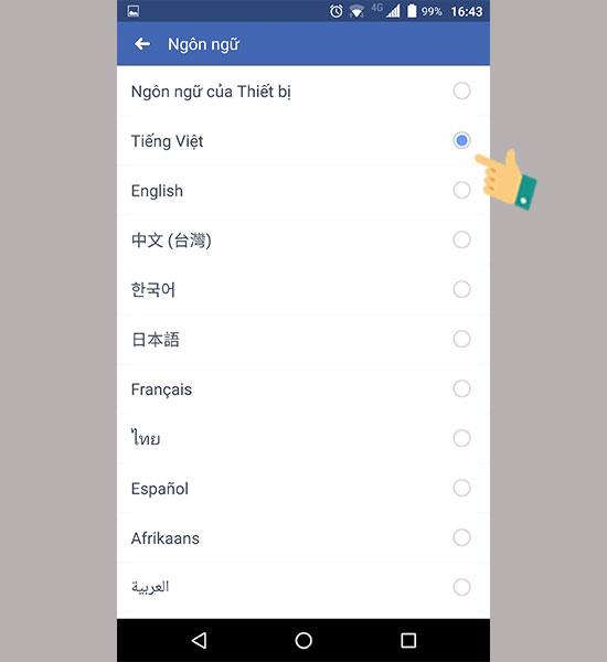 Arahan untuk menukar bahasa Facebook pada telefon dan komputer