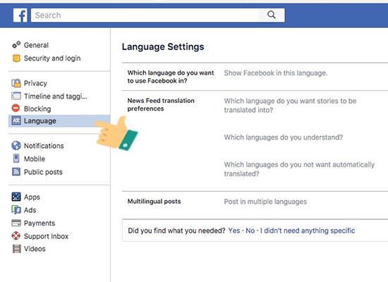 Telefonlarda ve bilgisayarlarda Facebook dilini değiştirme talimatları
