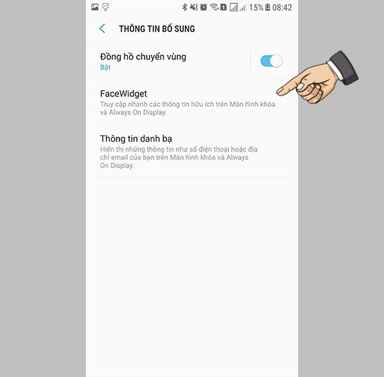 تخصيص FaceWidget على Samsung Galaxy Note FE
