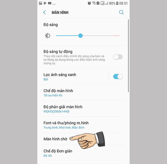 Ubah ukuran screen saver pada Samsung Galaxy Note FE