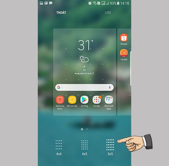 Ubah ukuran screen saver pada Samsung Galaxy Note FE