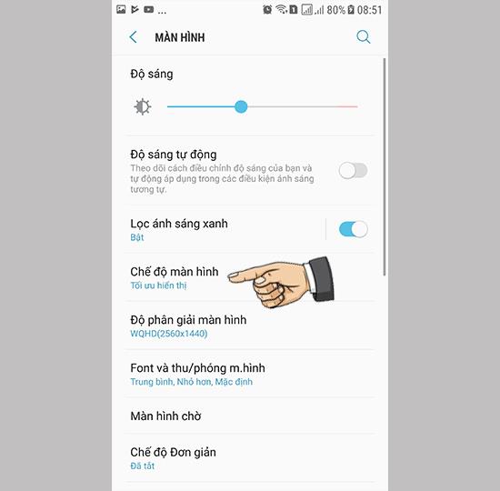 How to adjust the display color tone on Samsung Galaxy Note FE