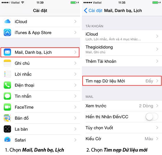 Instructions for setting up email accounts on iPhone (iOS)