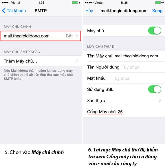 Instructions for setting up email accounts on iPhone (iOS)