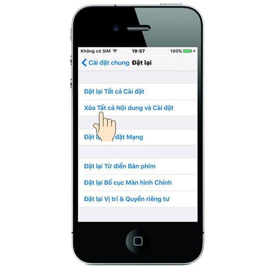Zurücksetzen auf die Werkseinstellungen (Zurücksetzen auf die Werkseinstellungen) auf dem iPhone 4S