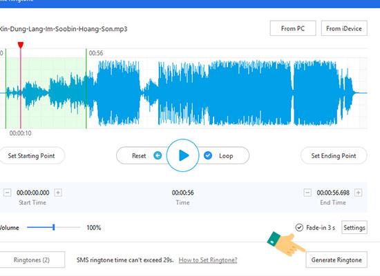 Установите рингтоны для iPhone с помощью 3uTools