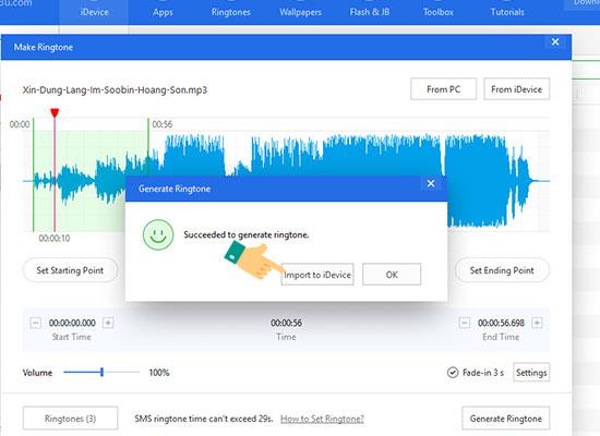 Set ringtones for iPhone with 3uTools