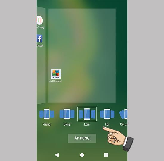 Ändern Sie den Seitenübergangseffekt auf dem Sony Xperia XA1 Plus