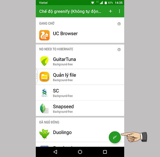 Greenify-App zur Beschleunigung des Android-Telefons