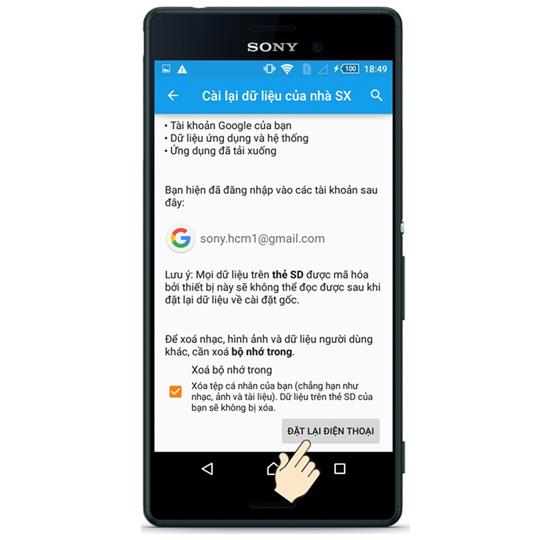 Fabrika Ayarlarına Sıfırlama Sony Xperia M4 Aqua Dual