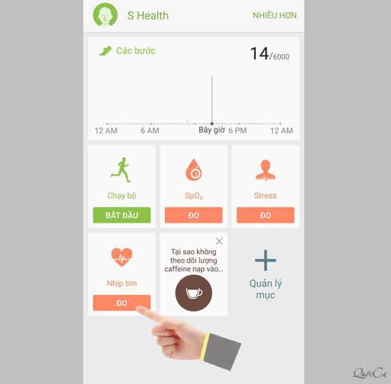 Measure heart rate on Samsung Galaxy S7