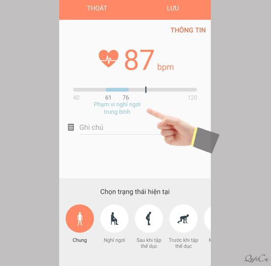 Measure heart rate on Samsung Galaxy S7