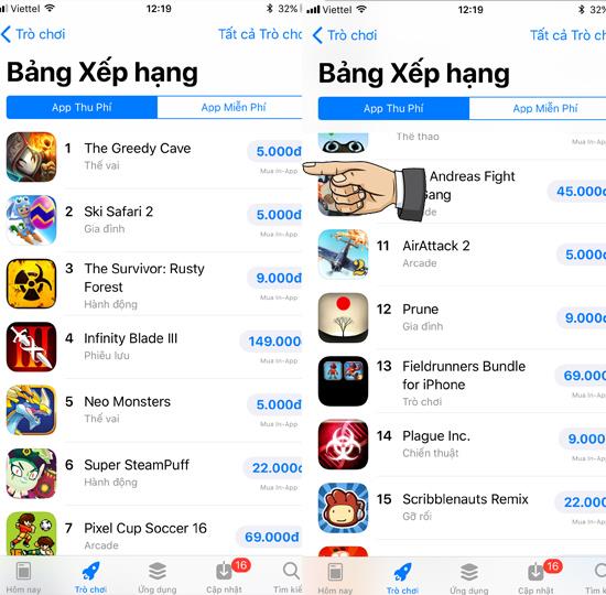 Beli aplikasi dengan mata wang Vietnam di Apple Store