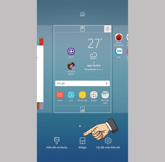 Ajouter des widgets sur Samsung Galaxy J7 Pro