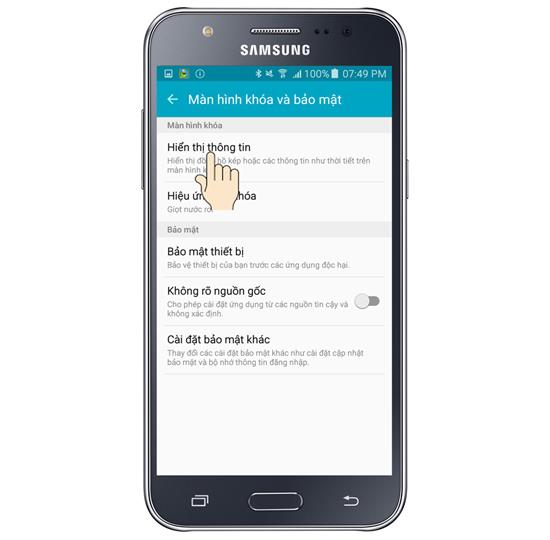 Tampilkan informasi pemilik Samsung Galaxy J7