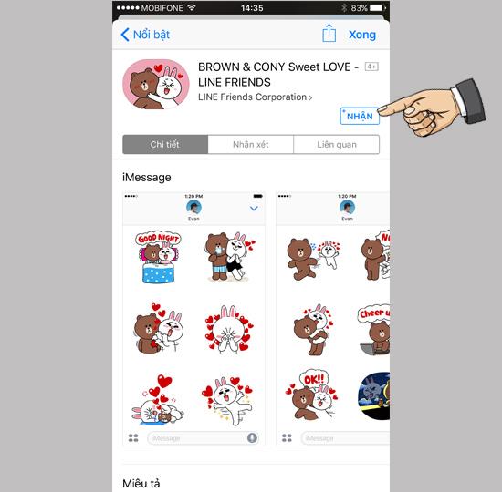 iMessage adds many beautiful stickers on iOS 10