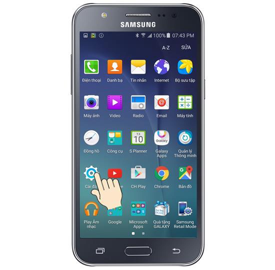 إعداد سطوع شاشة Samsung Galaxy J7