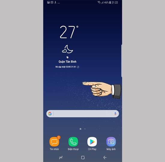 Samsung Galaxy S8의 화면에 위젯 추가