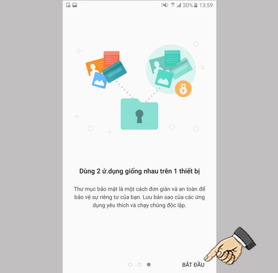 Folder securizat pe Samsung Galaxy S8 Plus